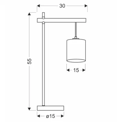 Stolná lampa COMBI - 1xE27, 60W, čierna / hnedá / béžová