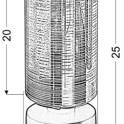 Moderná stolná lampa COX - 1xE27, 60W, chrómovaná