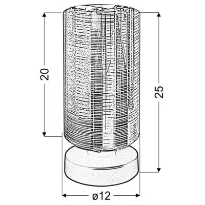 Moderná stolná lampa COX - 1xE27, 60W, chrómovaná