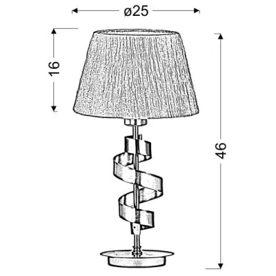Stolná lampa DENIS - 1xE27, 60W, chrómovaná / zlatá