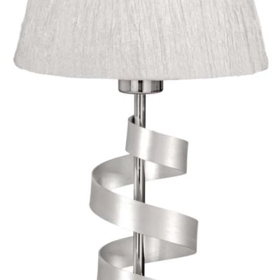 Stolová lampa DENIS - 1xE27, 60W, chrómovaná / biela