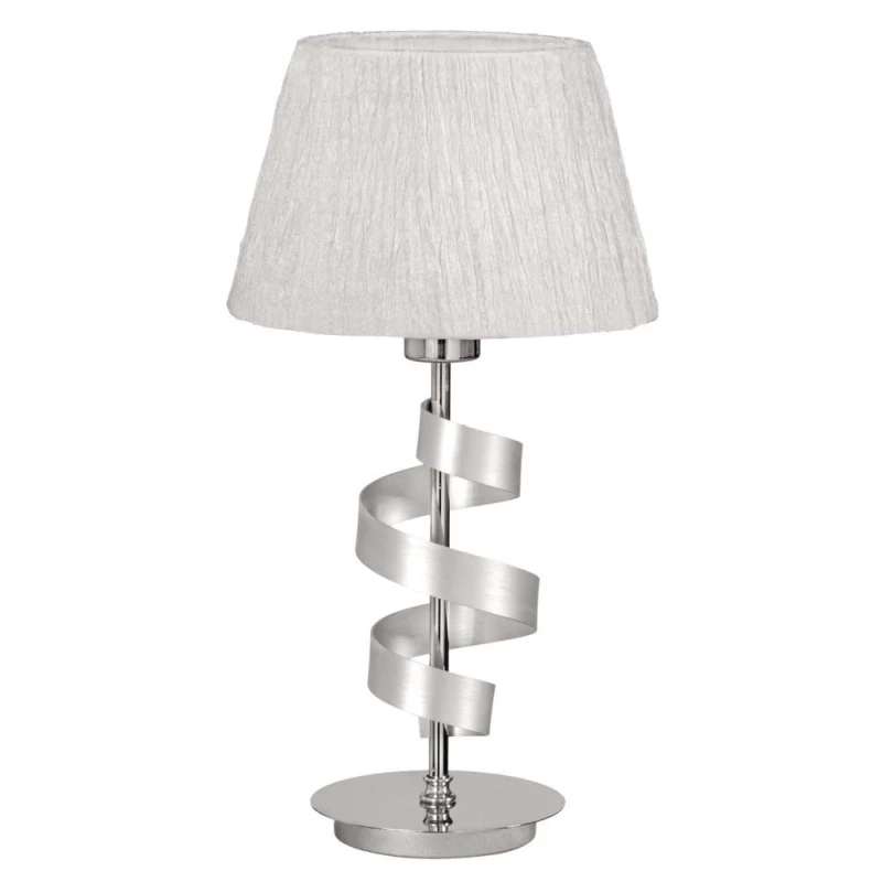 Stolová lampa DENIS - 1xE27, 60W, chrómovaná / biela