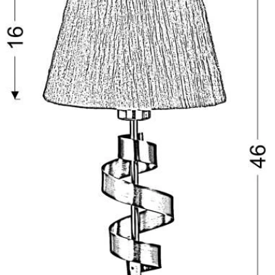 Stolová lampa DENIS - 1xE27, 60W, chrómovaná / biela