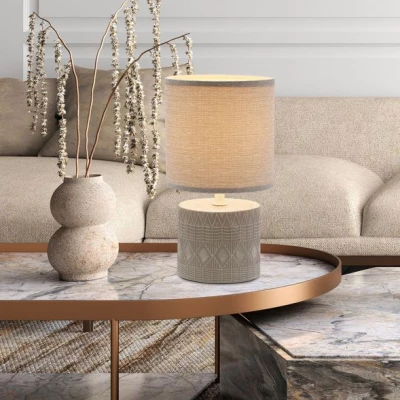Moderná stolná lampa DINA - 1xE14, 40W, sivá