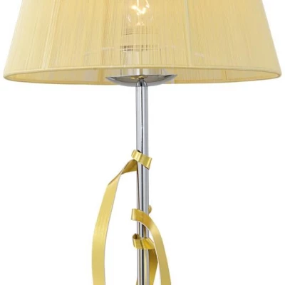 Moderná stolná lampa DIVA - 1xE27, 60W, chrómovaná / zlatá