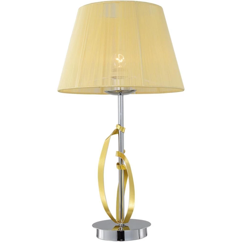 Moderná stolná lampa DIVA - 1xE27, 60W, chrómovaná / zlatá