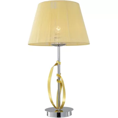 Moderná stolná lampa DIVA - 1xE27, 60W, chrómovaná / zlatá