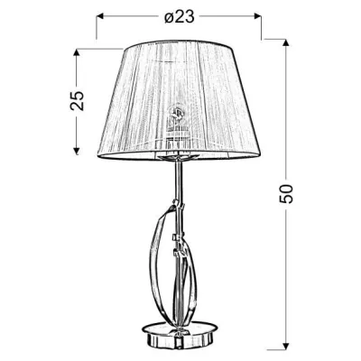 Moderná stolná lampa DIVA - 1xE27, 60W, chrómovaná / zlatá