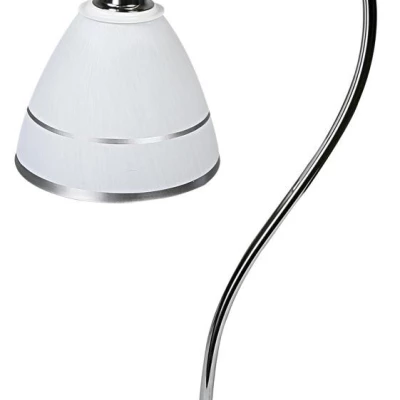 Moderná stolná lampa ELF - 1xE14, 40W, chrómovaná / biela