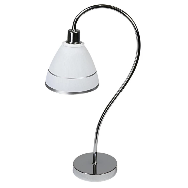 Moderná stolná lampa ELF - 1xE14, 40W, chrómovaná / biela