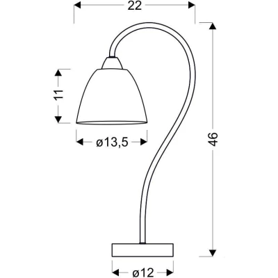 Moderná stolná lampa ELF - 1xE14, 40W, chrómovaná / biela