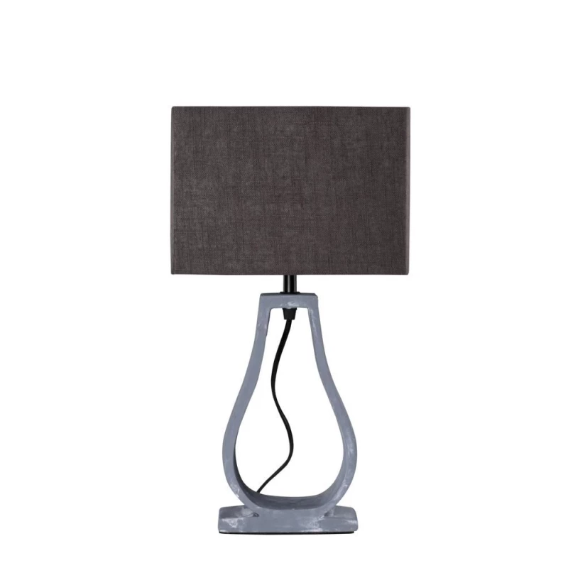 Moderná stolná lampa FEMO - 1xE27, 60W, šedá/hnedá