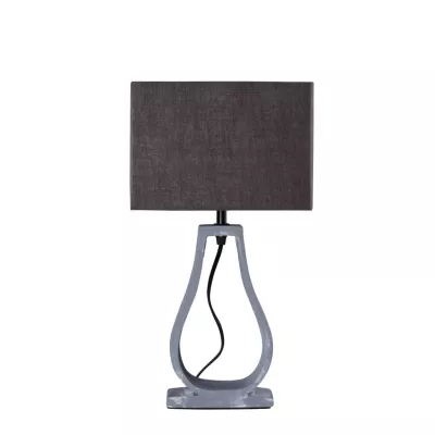 Moderná stolná lampa FEMO - 1xE27, 60W, šedá/hnedá