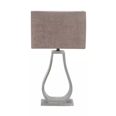 Moderná stolná lampa FEMO - 1xE27, 60W, šedá / béžová