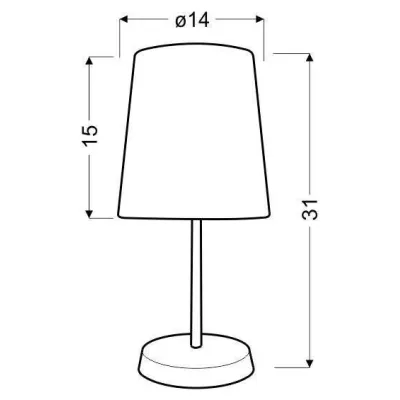 Detská stolná lampička s bodkami GALA - 1xE14, 40W, zelená