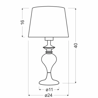 Moderná okrúhla stolná lampa GILLENIA - 1xE27, 60W, chrómovaná / čierna
