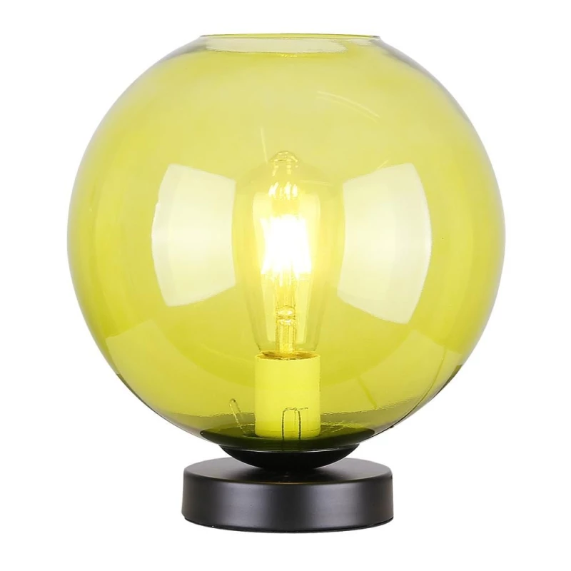 Stolná retro lampa GLOBE - 1xE27, 60W, čierna / zelená