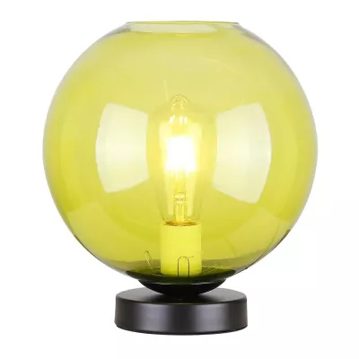 Stolná retro lampa GLOBE - 1xE27, 60W, čierna / zelená