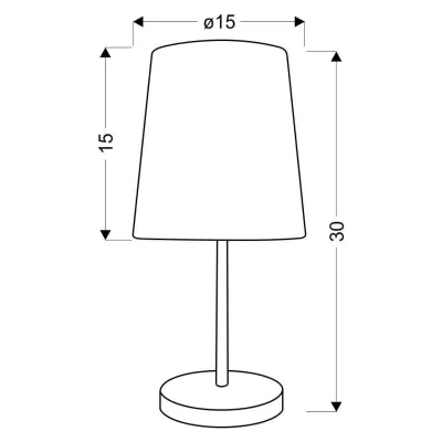 Detská stolná lampa HIPPO - 1xE14, 40W, biela / modrá