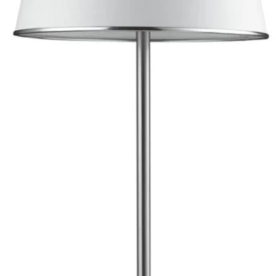 Klasická stolná lampa IBIS - 1xE14, 40W, strieborná / biela