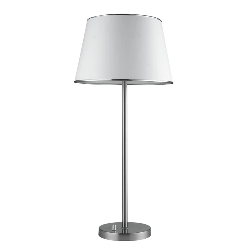 Klasická stolná lampa IBIS - 1xE14, 40W, strieborná / biela