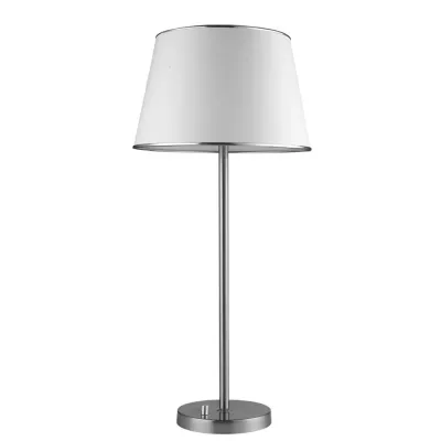 Klasická stolná lampa IBIS - 1xE14, 40W, strieborná / biela