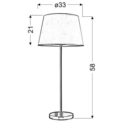 Klasická stolná lampa IBIS - 1xE14, 40W, strieborná / biela