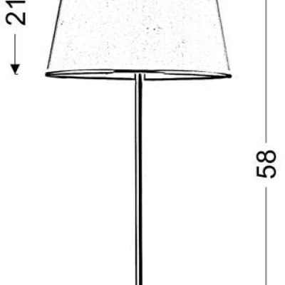 Klasická stolná lampa IBIS - 1xE14, 40W, patina/biela