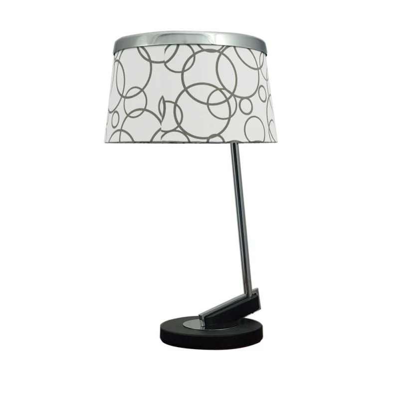 Moderná stolná lampa IMPRESJA - 1xE27, 60W, biela / čierna
