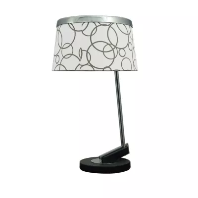 Moderná stolná lampa IMPRESJA - 1xE27, 60W, biela / čierna