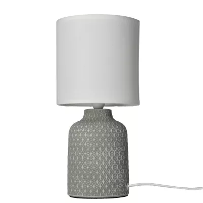 Moderná stolná keramická lampa INER - 1xE14, 40W, šedá/biela