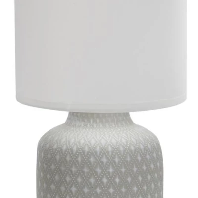 Moderná stolná keramická lampa INER - 1xE14, 40W, šedá/biela