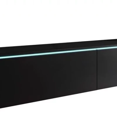 TV stolík CERIEE 180 - čierny grafitový