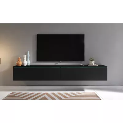 TV stolík CERIEE 180 - čierny grafitový