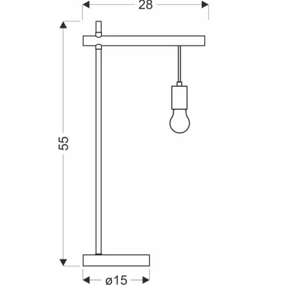 Stolná lampa v škandinávskom štýle IZZY - 1xE27, 60W, čierna