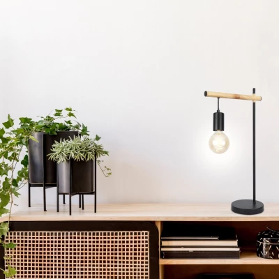 Stolná lampa v škandinávskom štýle IZZY - 1xE27, 60W, čierna
