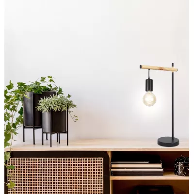 Stolná lampa v škandinávskom štýle IZZY - 1xE27, 60W, čierna