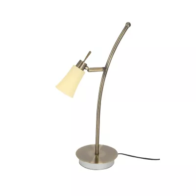 Stolová rustikálna lampička KROTON - 1xG9, 40W, patina/biela