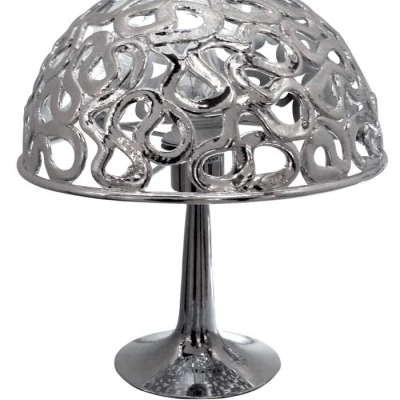 Dizajnová stolná lampa LAME - 1xE27, 60W, chrómovaná