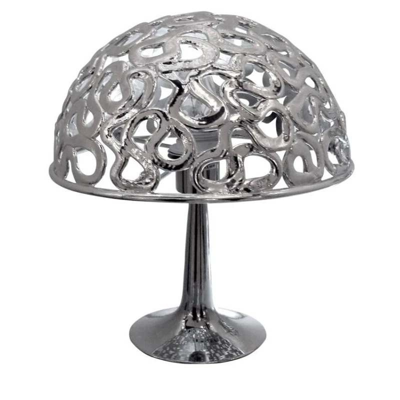 Dizajnová stolná lampa LAME - 1xE27, 60W, chrómovaná