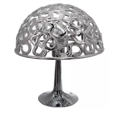 Dizajnová stolná lampa LAME - 1xE27, 60W, chrómovaná