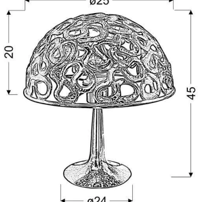 Dizajnová stolná lampa LAME - 1xE27, 60W, chrómovaná