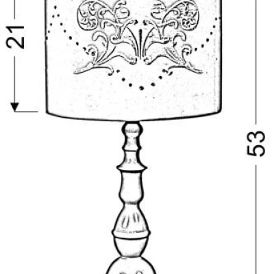 Stolná klasická lampa LANS - 1xE27, 60W, biela