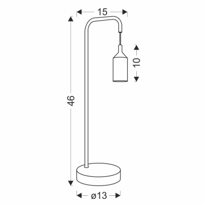 Stolová lampa LAREN - 1xE27, 40W, sivá