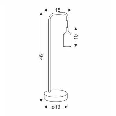 Stolová lampa LAREN - 1xE27, 40W, sivá
