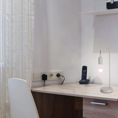 Stolová lampa LAREN - 1xE27, 40W, sivá