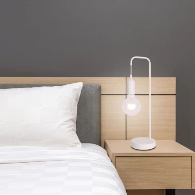 Stolná lampa LAREN - 1xE27, 40W, biela