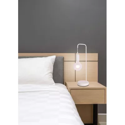 Stolná lampa LAREN - 1xE27, 40W, biela