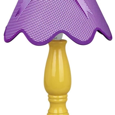 Detská stolná lampička LOLA - 1xE14, 40W, fialová / žltá