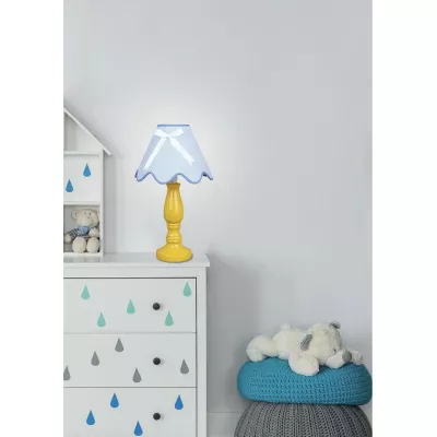 Detská stolná lampička LOLA - 1xE14, 40W, modrá/žltá